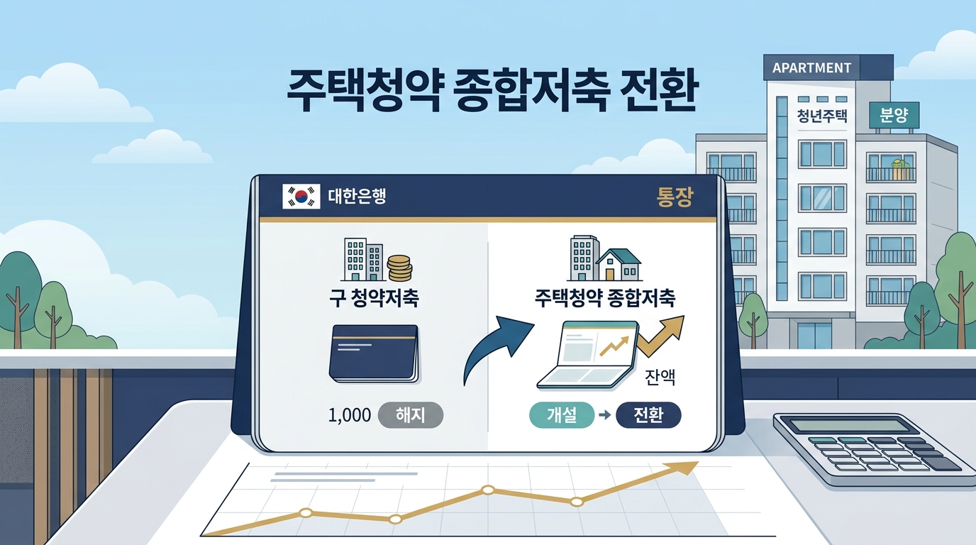 구 청약통장 3종 주택청약종합저축 전환 제도 및 혜택 비교 가이드